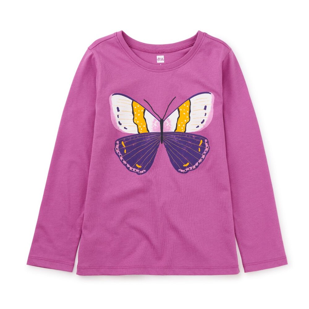 Tea Collection Beautiful Butterfly Graphic Long Sleeve Tee